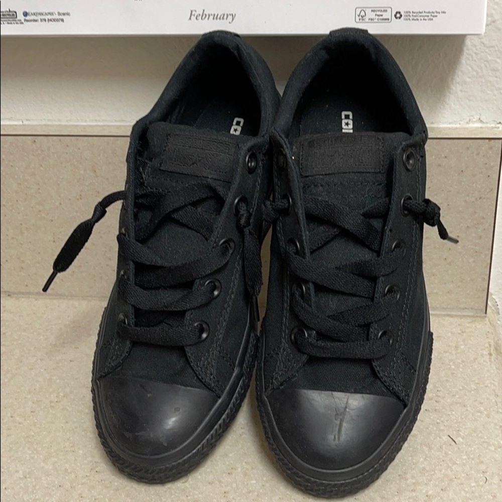 Converse black shoes